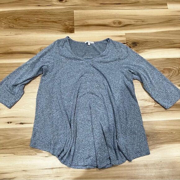 Green Envelope Blue Loose Fit Half Sleeve Top Women’s 1X - Picture 1 of 3
